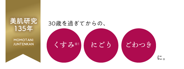 30歳を過ぎてからの、「くすみ」に