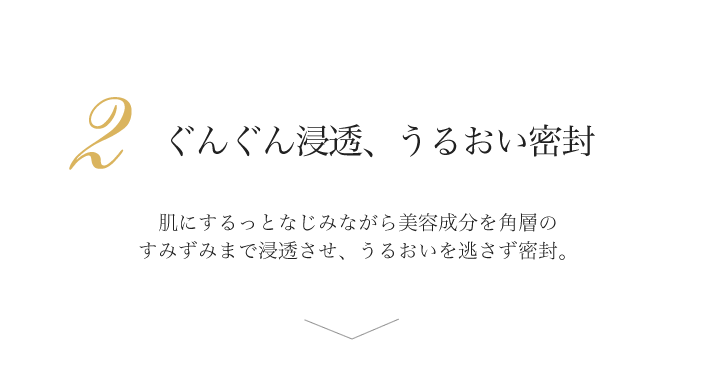 ぐんぐん浸透、うるおい密封